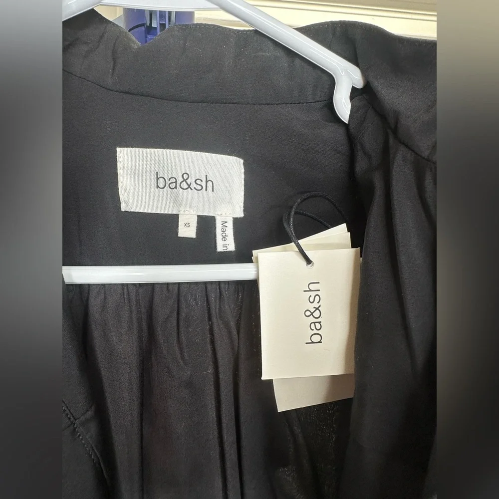 NWT BA&SH ROBE CREW BUTTON CLOSURE DRESS - Picture 7 of 13